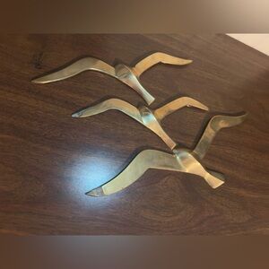 Vintage Brass Seagull Set 70s-80s